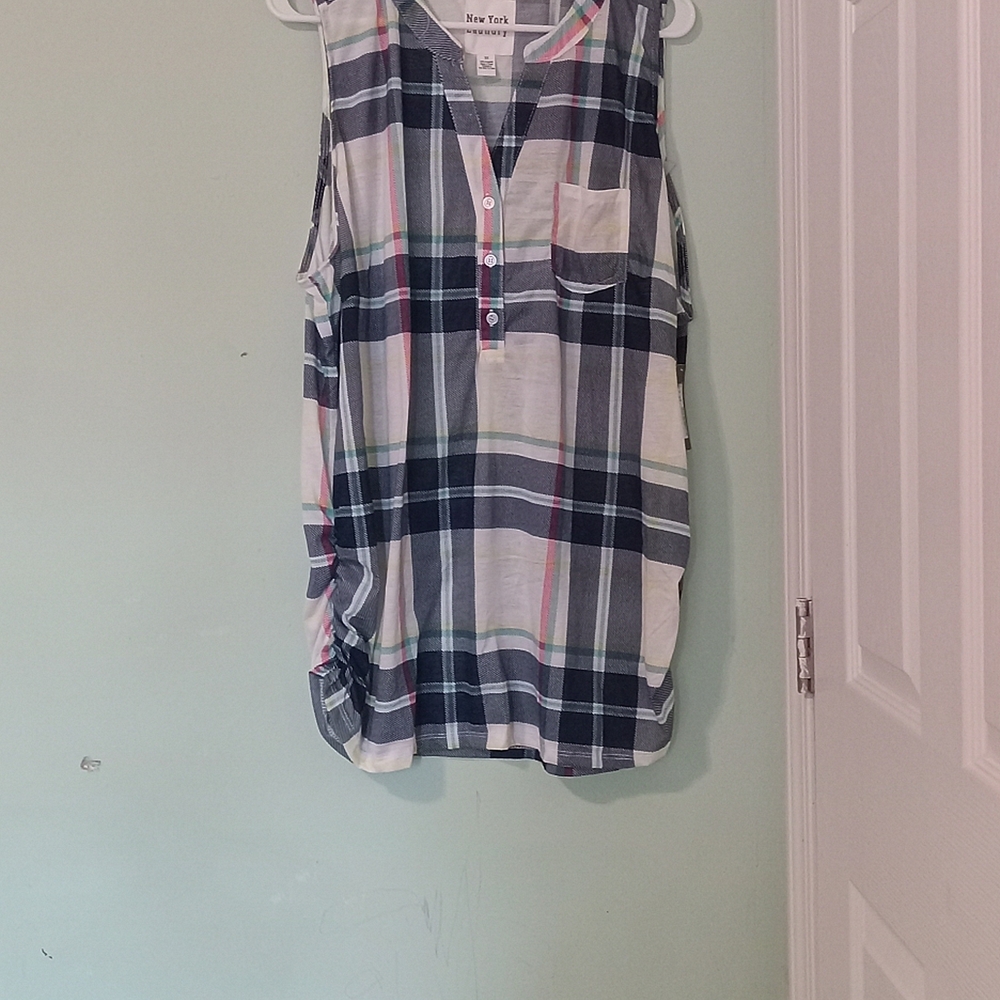 Plaid Sleeveless Top